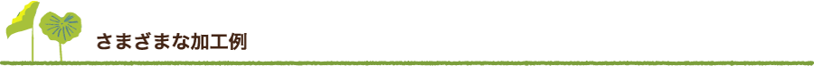 さまざまな加工例